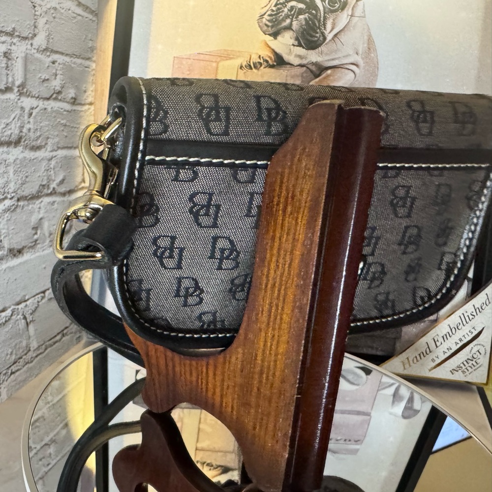 Dooney & Bourke 1998 Vintage USA Wristlet signature canvas & leather blue duck - Picture 9 of 17